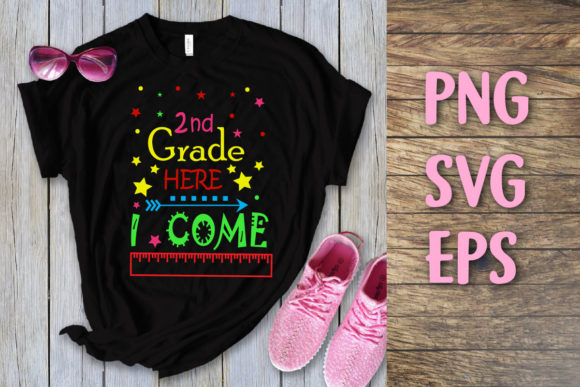 2nd Grade Here I Come: Graphics & T-Shirt Designs