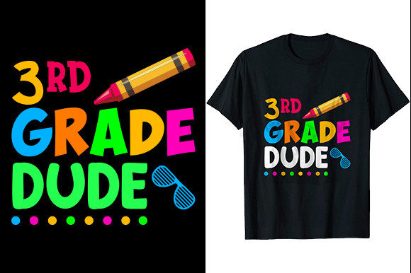 3rd Grade Dude Back to School Graphics & T-Shirt Designs
