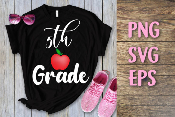 Back to School 5th Grade SVG for T-Shirt Designs