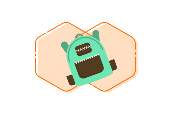 Back to School Backpack Background Graphics