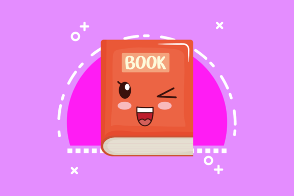 Back to School Book Cute Kawaii Graphics Icons Review