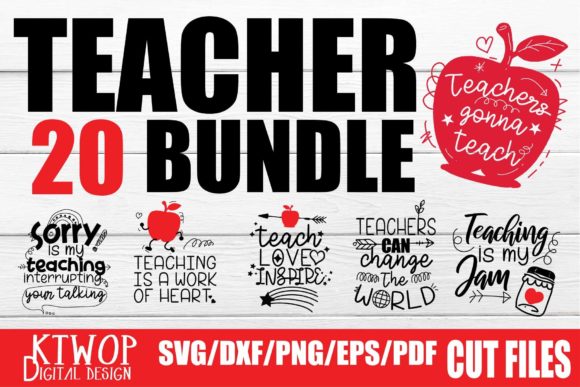 BACK to SCHOOL Bundle Graphics for Teacher Crafts