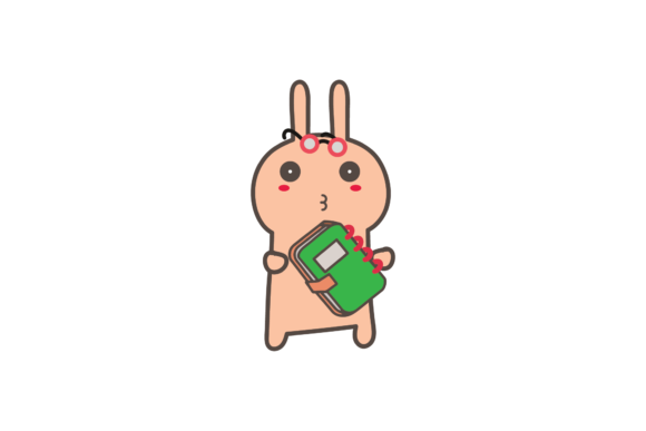 Back to School Bunny Notebooks SVG Graphics and Icons