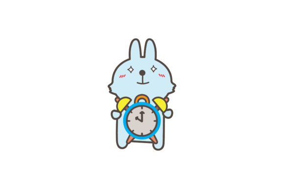 Back to School Bunny Table Clock SVG Graphics and Icons