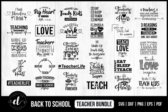 Back to School for Teachers SVG Bundle Graphics and Crafts