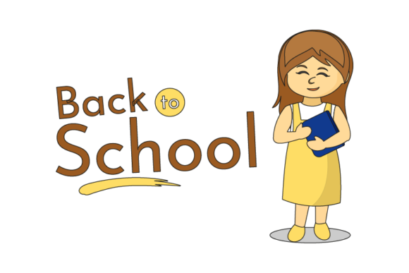 Back to School Kids Character Style Graphics and Icons