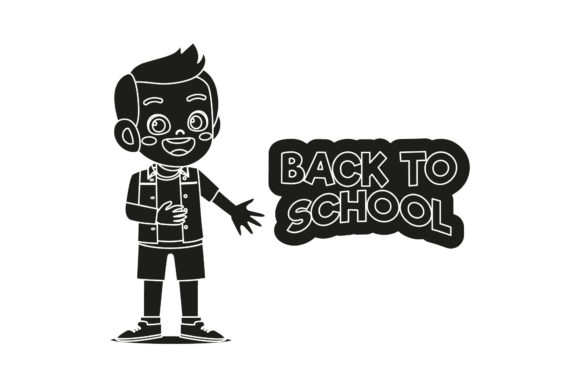 Back to School Student Silhouette Graphics