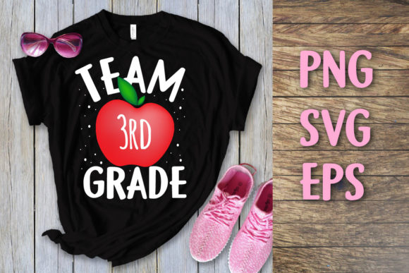 Back to School Team 3rd Grade SVG: Graphics & T-Shirt Designs