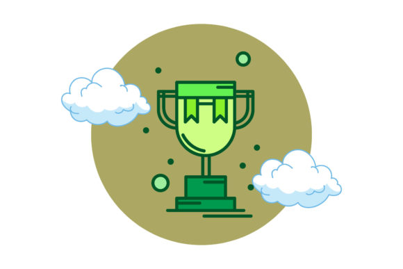 Back to School Trophy Circle Cloud Graphics