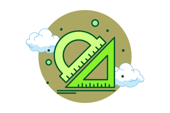 Back to School Two Types of Ruler Cloud Graphics and Icons