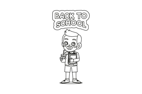 Back to School Vector Line Style Graphics Freebies