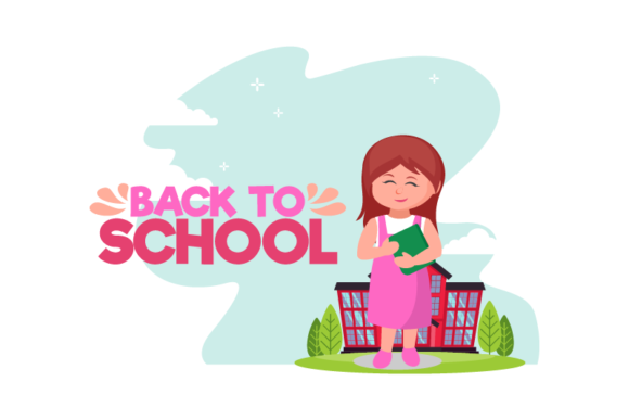 Back to School Woman Layout Graphics Freebies