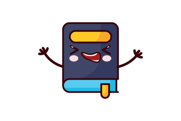 Book Back to School Kawaii Vector Graphics and Icons