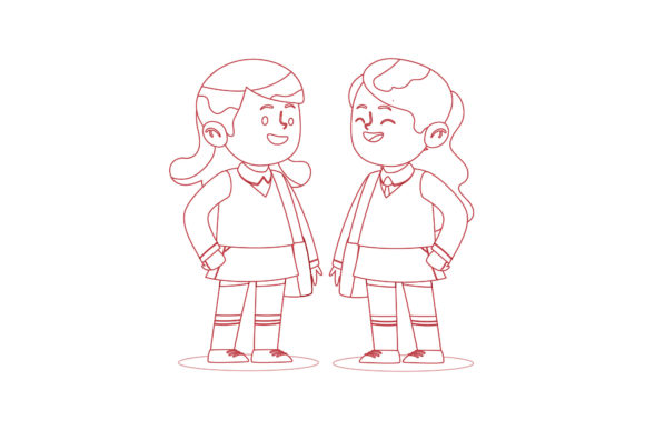 Children Back to School Coloring Pages Graphics