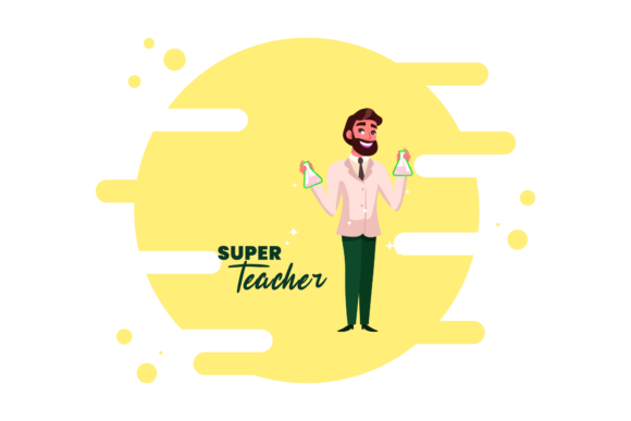 Teacher Back to School Circle Clipart