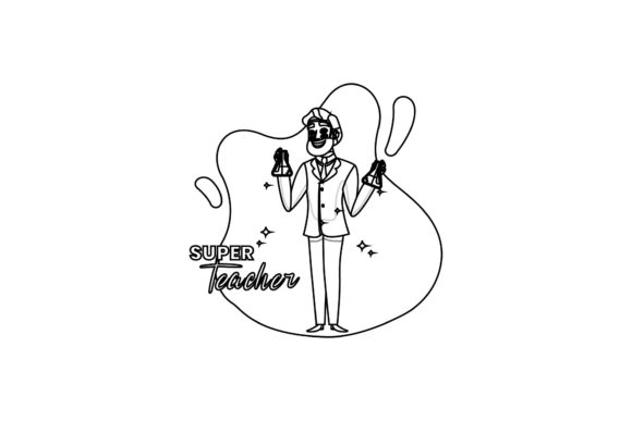 Teacher Back to School Outline Graphics Freebies