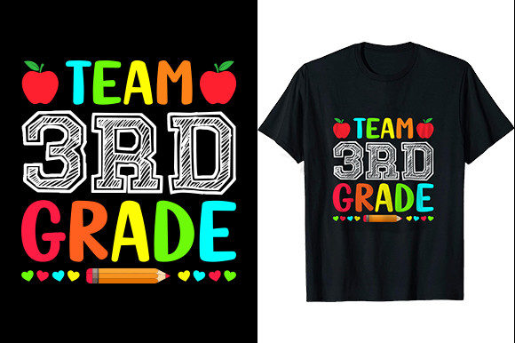 Team Third Grade Back to School Graphics and T-Shirt Designs