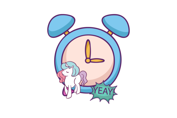 Unicorn Back to School Stickers Clock: Icons and Graphics Review