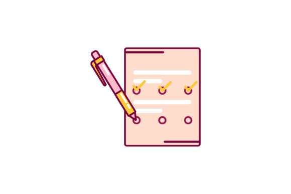 Vector Back to School Filled Line Style Graphics